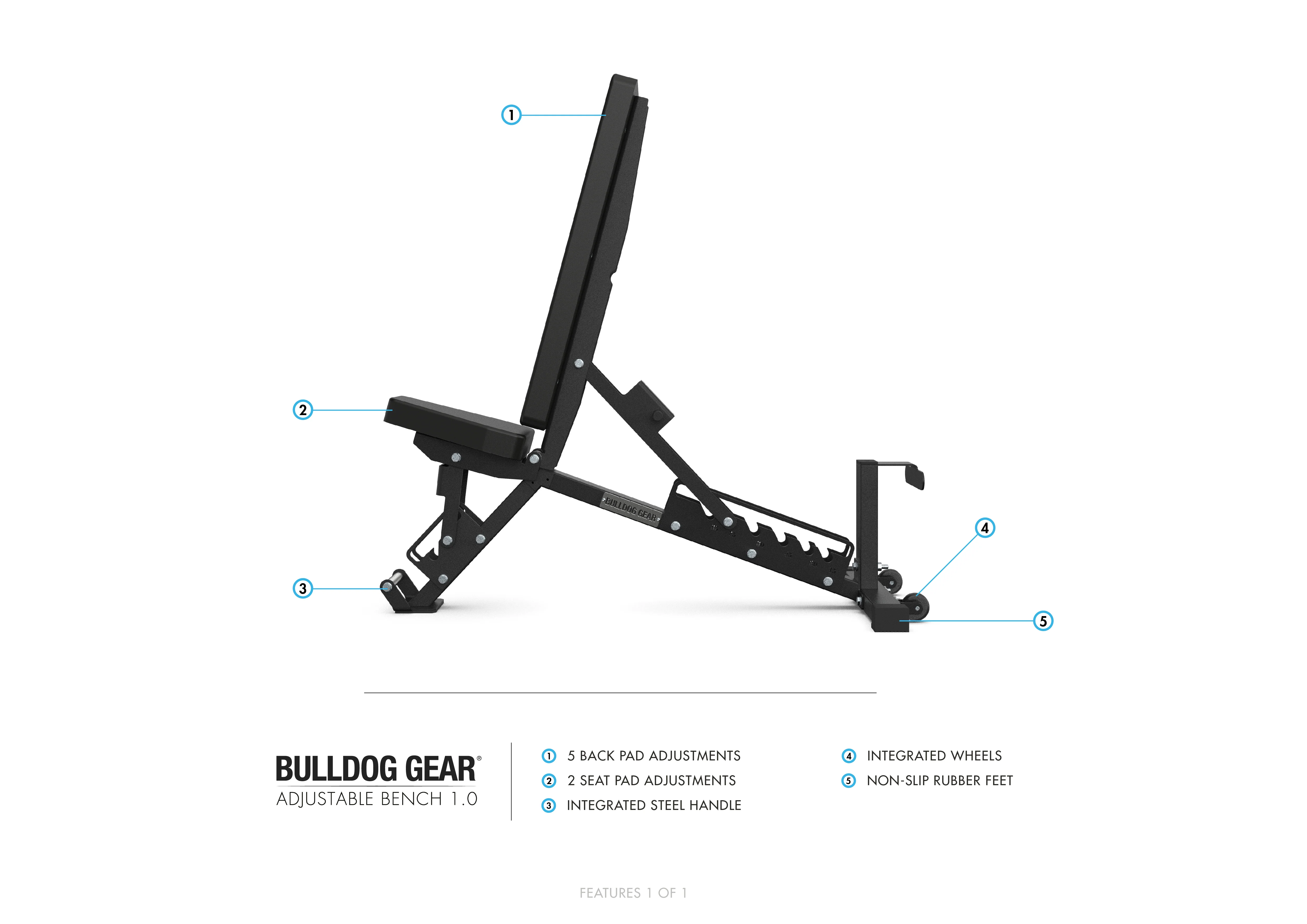 Bulldog Gear - Adjustable Weight Bench 1.0 - Image 6