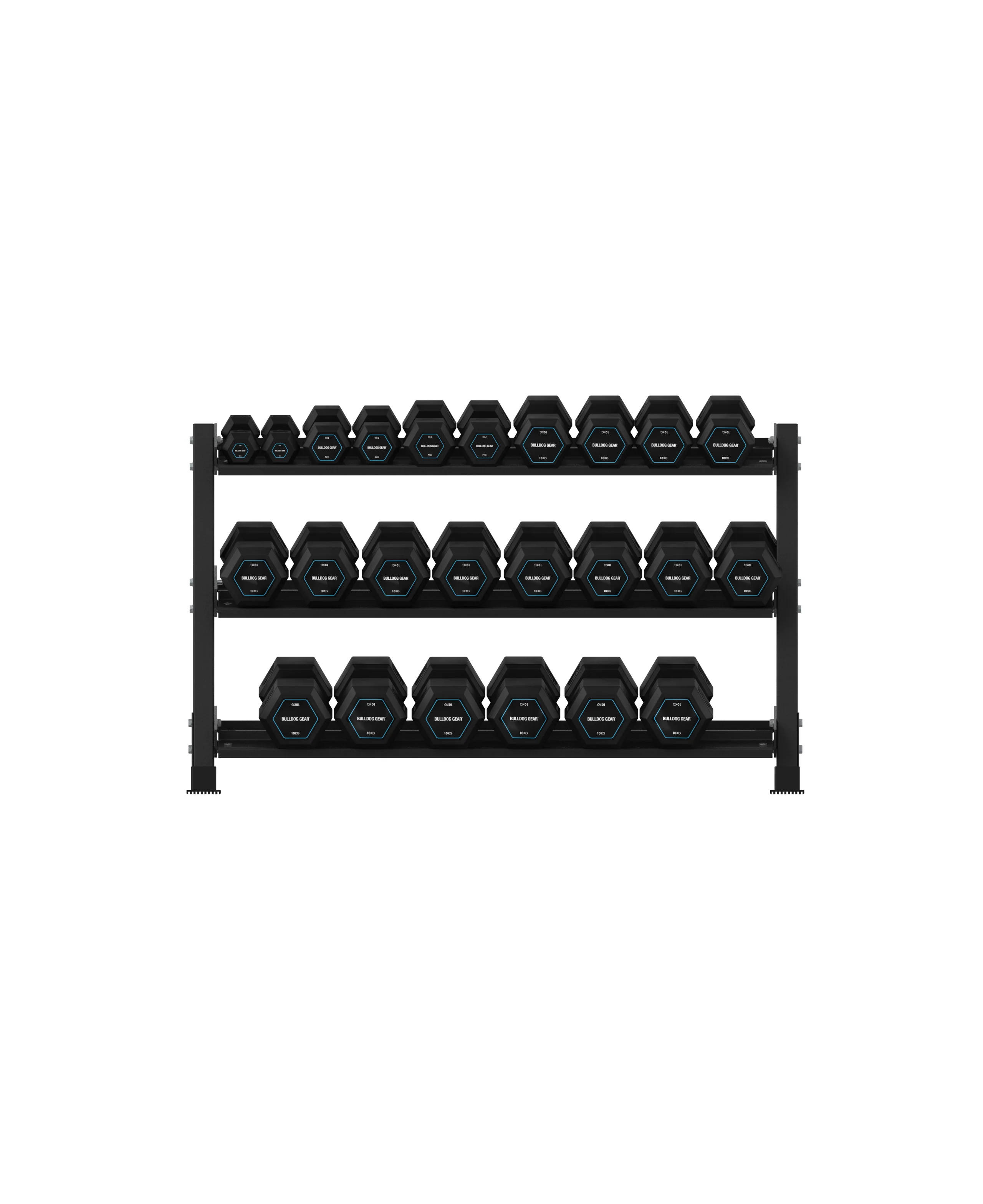 Bulldog Gear - Hex Dumbbells 2.0 Set + Garage Gym Storage System Bundle - Image 3