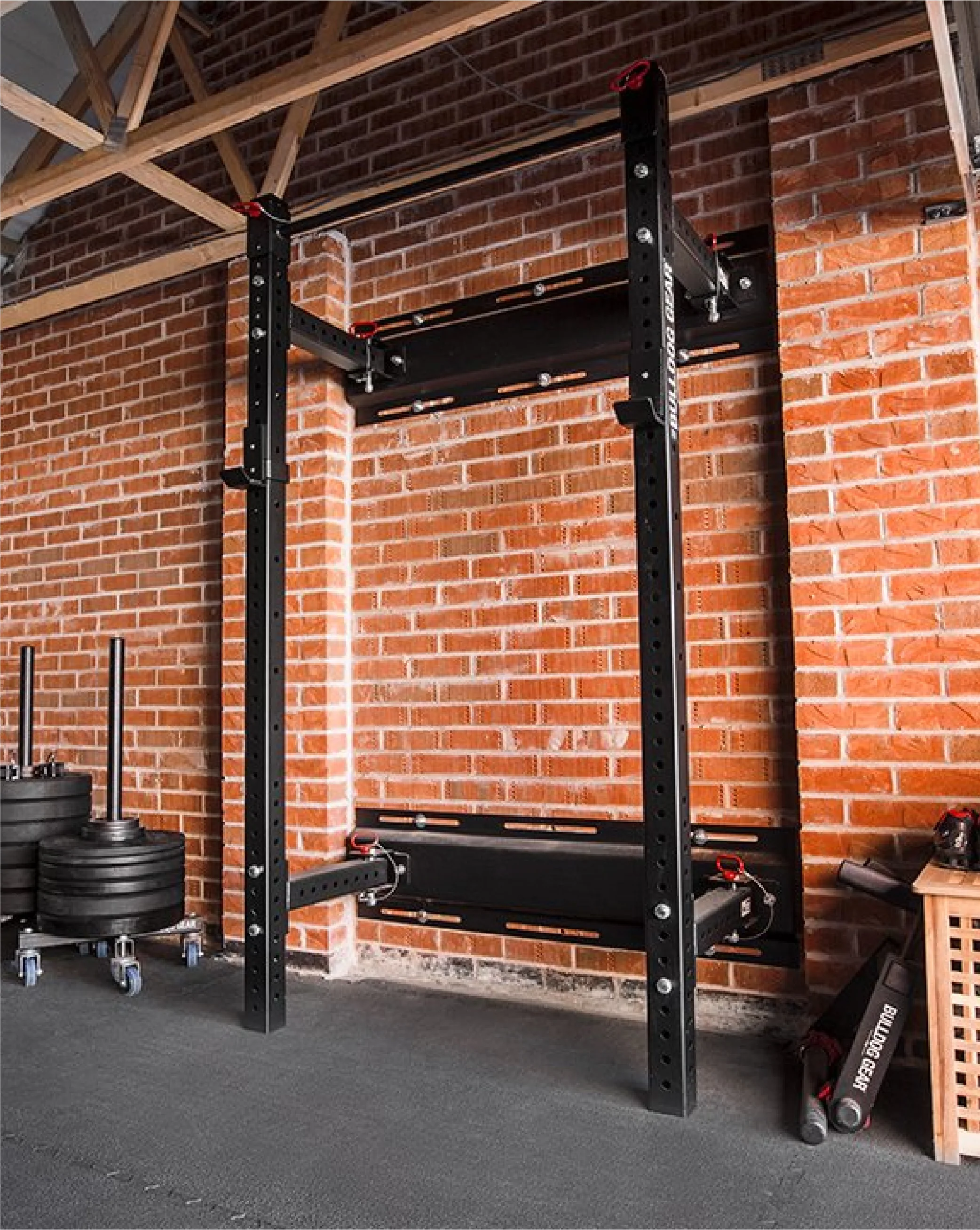 Bulldog Gear - MLWM - Black Wall Mounted Folding Rack With Adjustable Pull Up Bar - Image 16