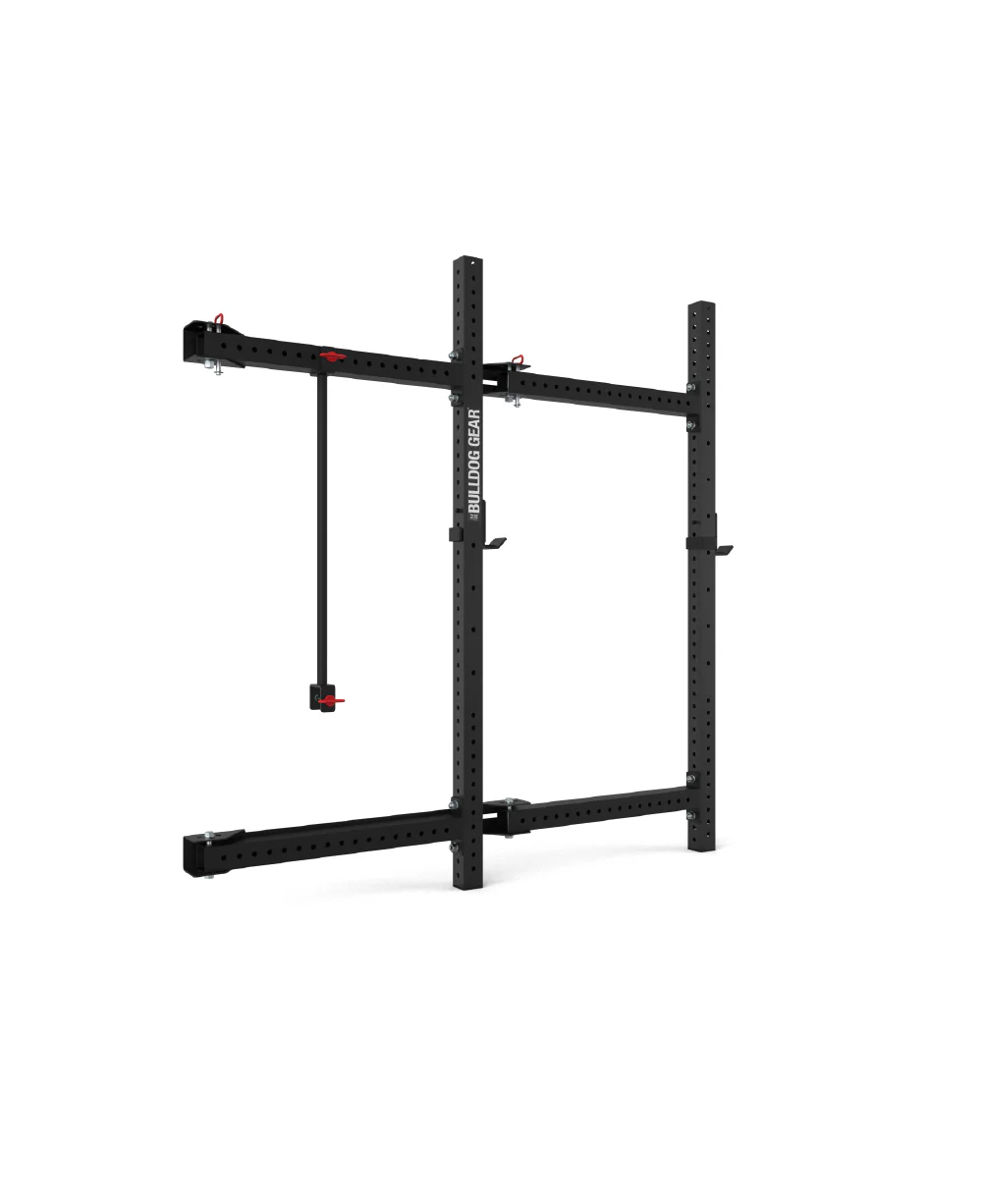 Bulldog Gear - MLWM - Black Wall Mounted Folding Rack With Adjustable Pull Up Bar - Image 6