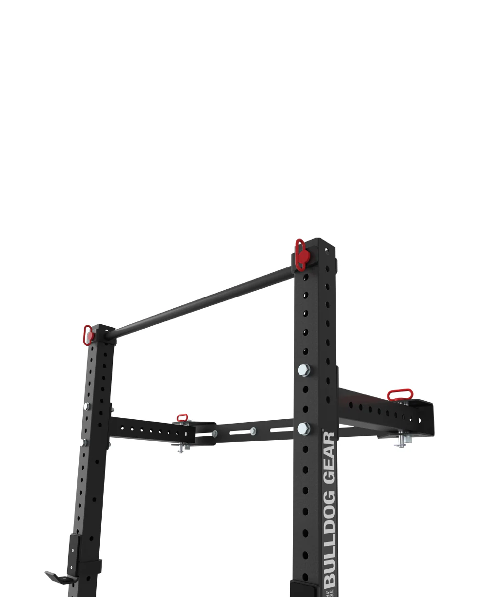 Bulldog Gear - MLWM - Black Wall Mounted Folding Rack With Adjustable Pull Up Bar - Image 8