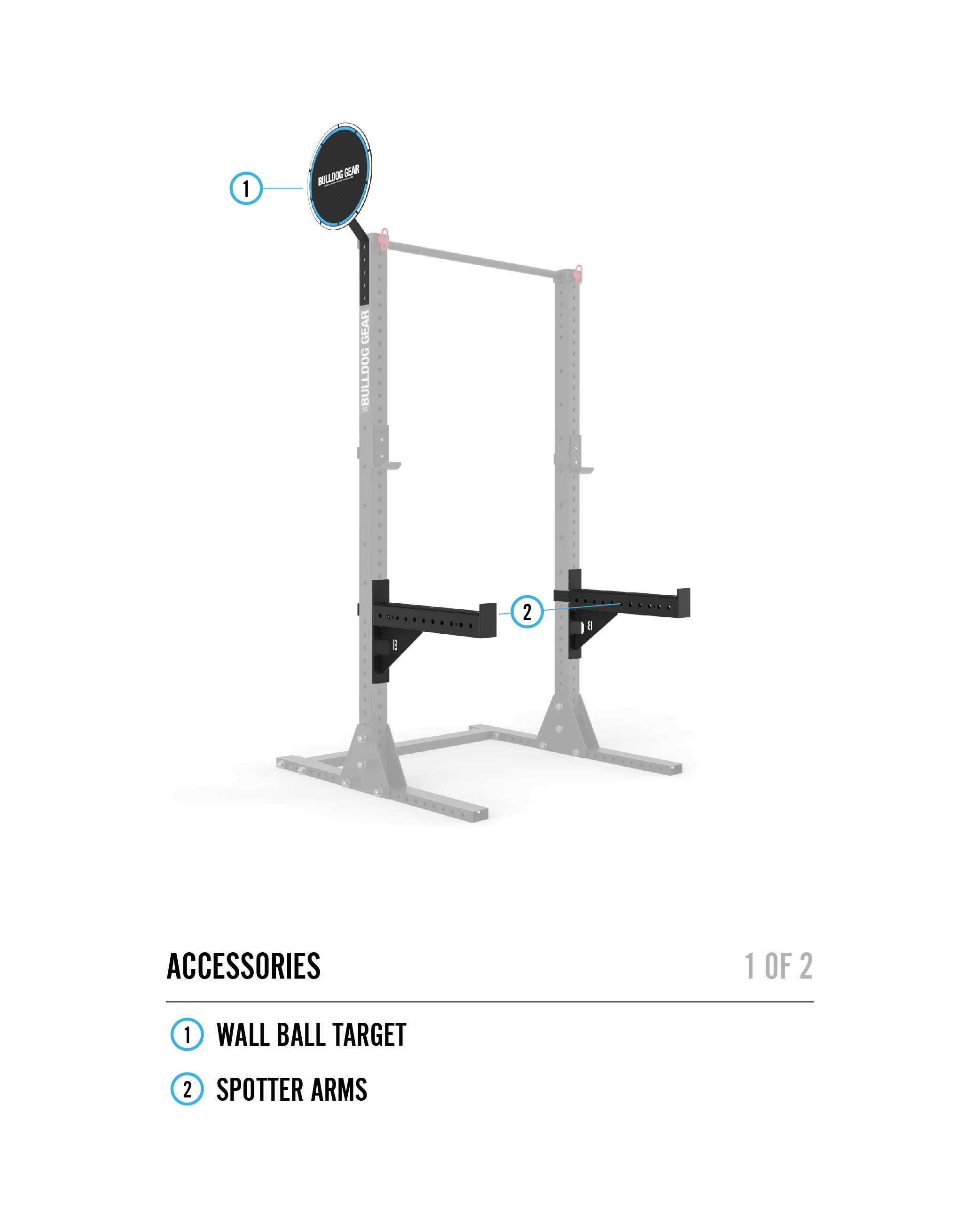 Bulldog Gear - MLSR2 - 2.16m Squat Rack With Adjustable Pull Up Bar - Image 5